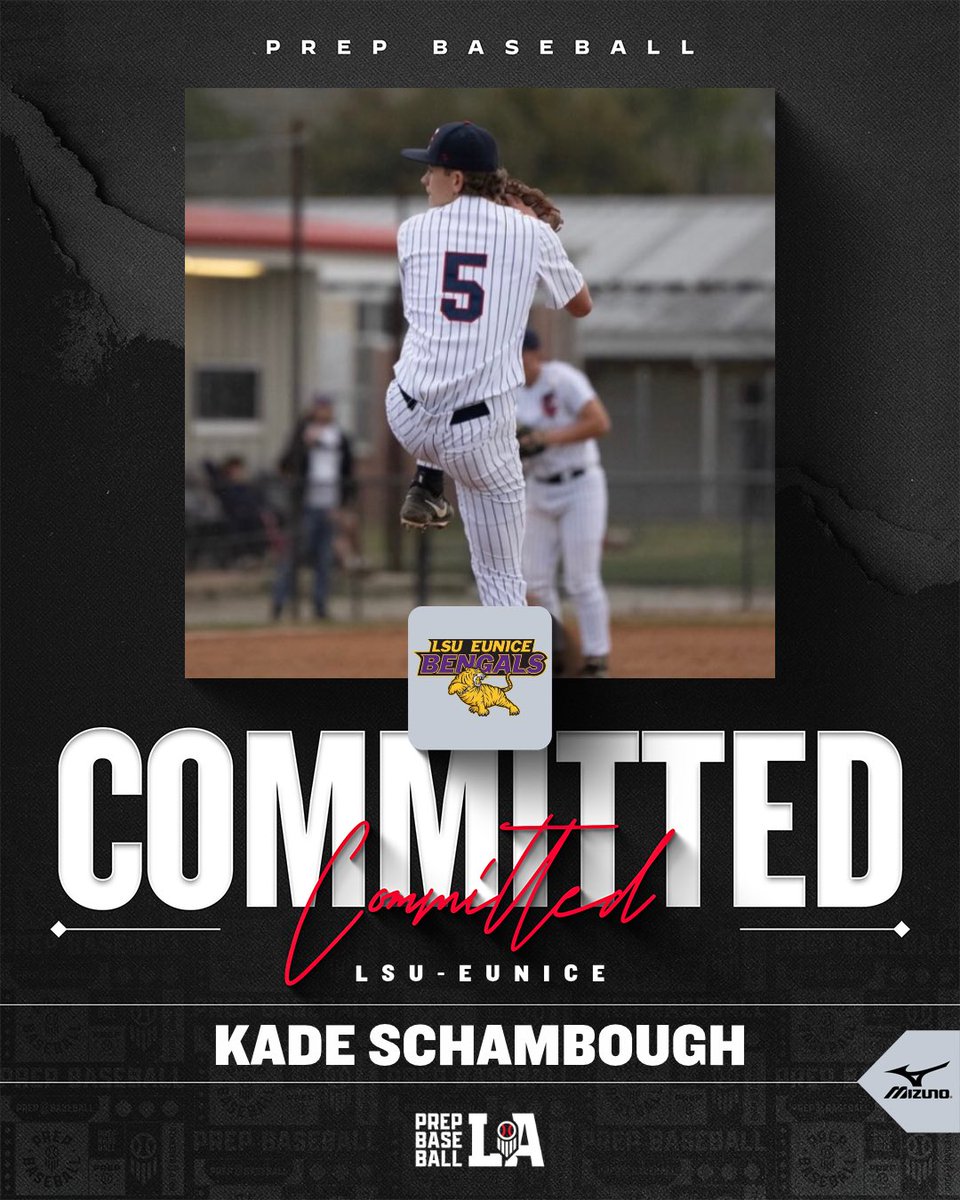 PrepBaseballLA's tweet photo. Congratulations to 2027 Kade Schambough (Teurlings Catholic HS) on his commitment to LSU-Eunice.

Schambough is the 3️⃣9️⃣th commit from our Upperclass Top Prospect Games.

#BeSeen

👤 https://t.co/nKzLJRdnMr https://t.co/4k4tAgUImi