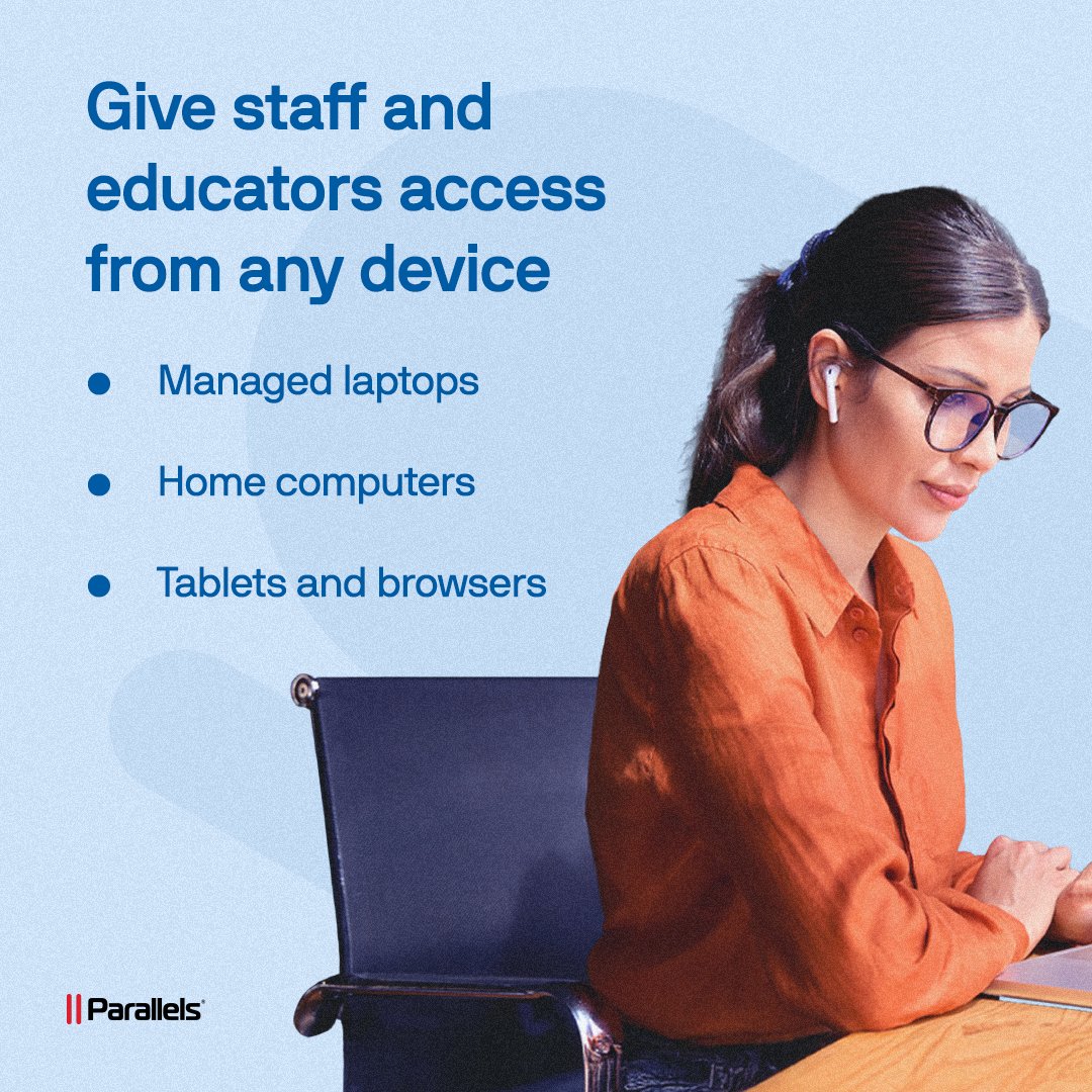 parallels's tweet photo. IT teams in education are being asked to do more with less.

Whether you're supporting faculty, administrative staff, or remote teams, Parallels RAS helps simplify app and desktop delivery while improving security, scalability, and the user experience. https://t.co/ESYWsWWnI2
