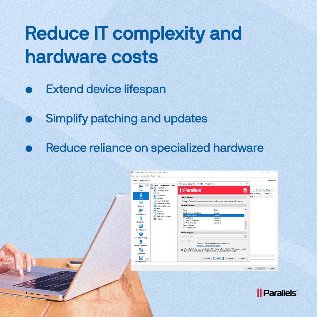 parallels's tweet photo. IT teams in education are being asked to do more with less.

Whether you're supporting faculty, administrative staff, or remote teams, Parallels RAS helps simplify app and desktop delivery while improving security, scalability, and the user experience. https://t.co/ESYWsWWnI2