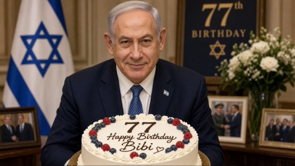 meirav110's tweet photo. What do you wish for Netanyahu today on his 77th birthday? https://t.co/xN2Ho8Z7Pk