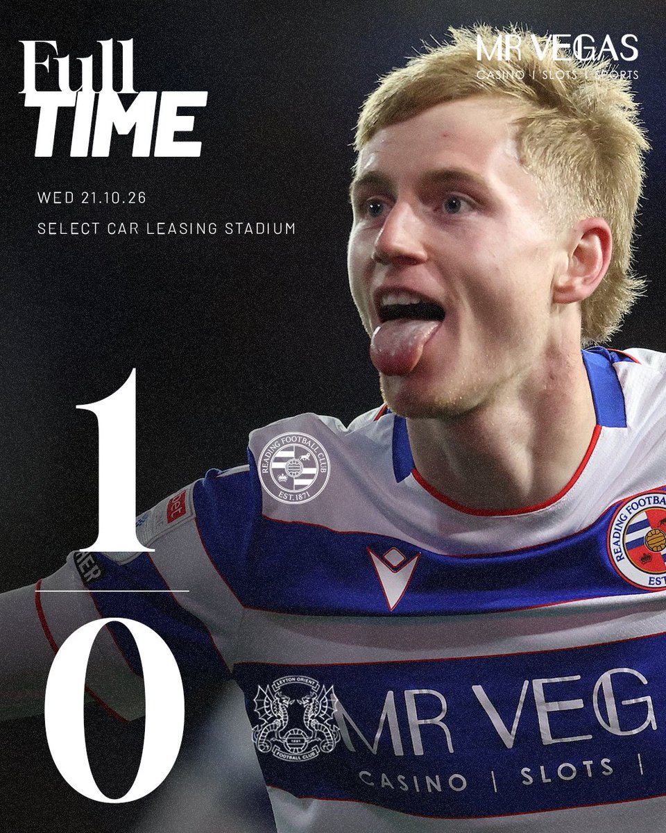 ReadingFC's tweet photo. UP THE DING! 💙

A Paddy Lane goal secures the points for the Royals!

90' | 👑1-0🔴 | @MrVegas_Casino https://t.co/l99b8ARpZN