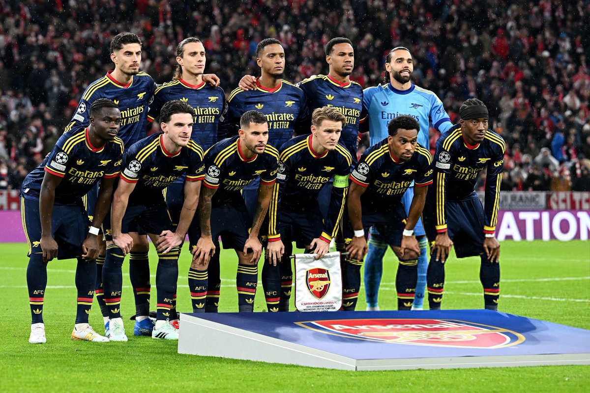 afcstuff's tweet photo. Arsenal in the #UCL league phase this season:

Napoli 0-1 Arsenal ✅
Arsenal 3-0 Lille ✅
Bayern Munich 2-2 Arsenal 🤝

Next up: Slavia Prague (a). ✈️🇨🇿 https://t.co/YdXDdbOWth