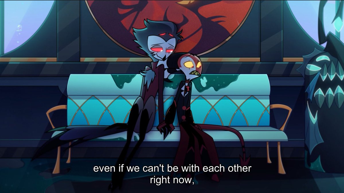 Golden_Alt2's tweet photo. That last shot wasn't meant for Vassago, is a throw back to this moment in the hallway. He's ready to put his life in order, to stop hating himself, to o let himself be happy and eventually be with Blitzø- WHY ARE YOU BOOING ME I'M RIGHT!!! https://t.co/zvZtpcjYnY