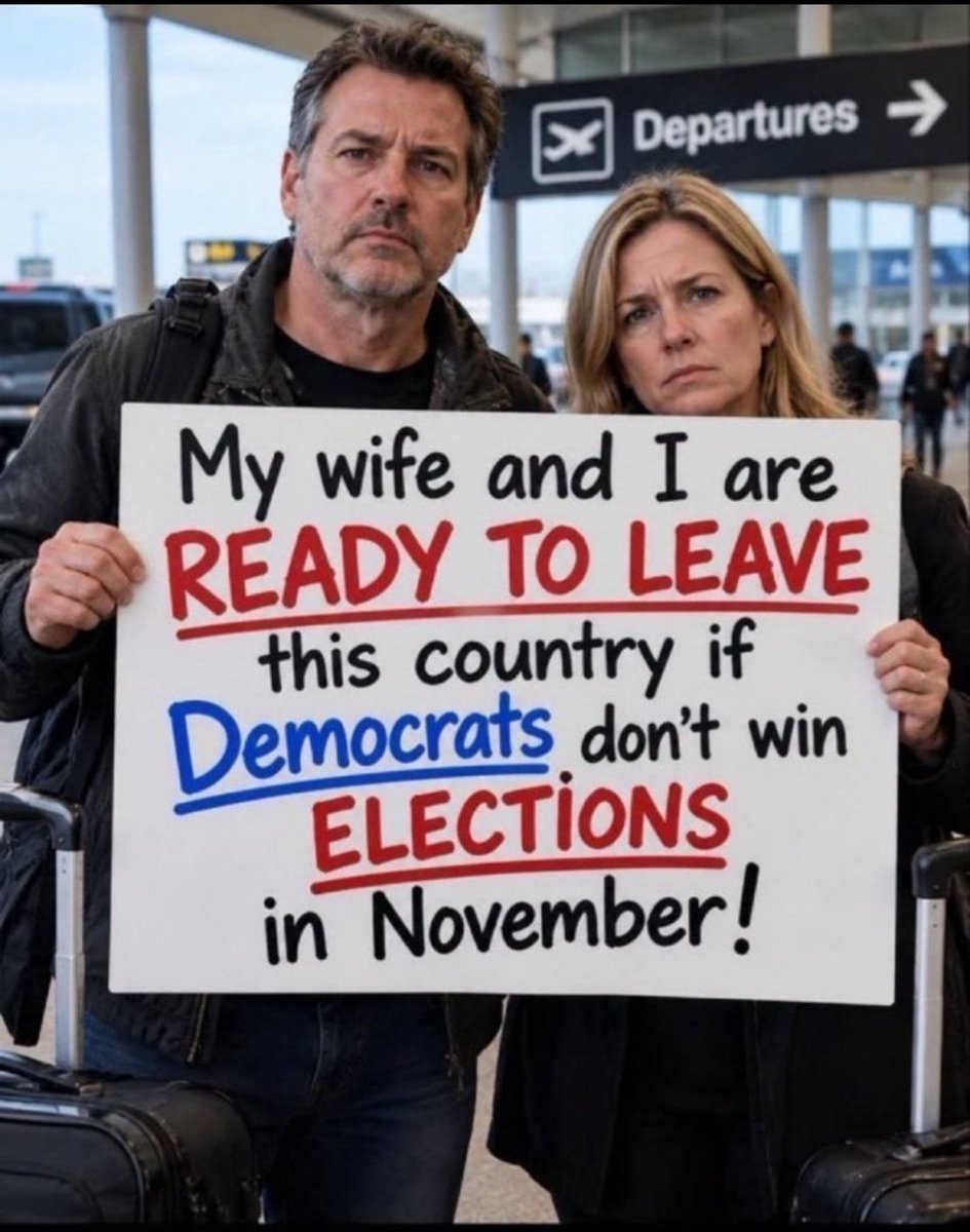 DCDrainoctr's tweet photo. My wife and I are READY TO LEAVE the country if Democrats don’t win in November!”

What’s your response? https://t.co/ghO6I1pOyu