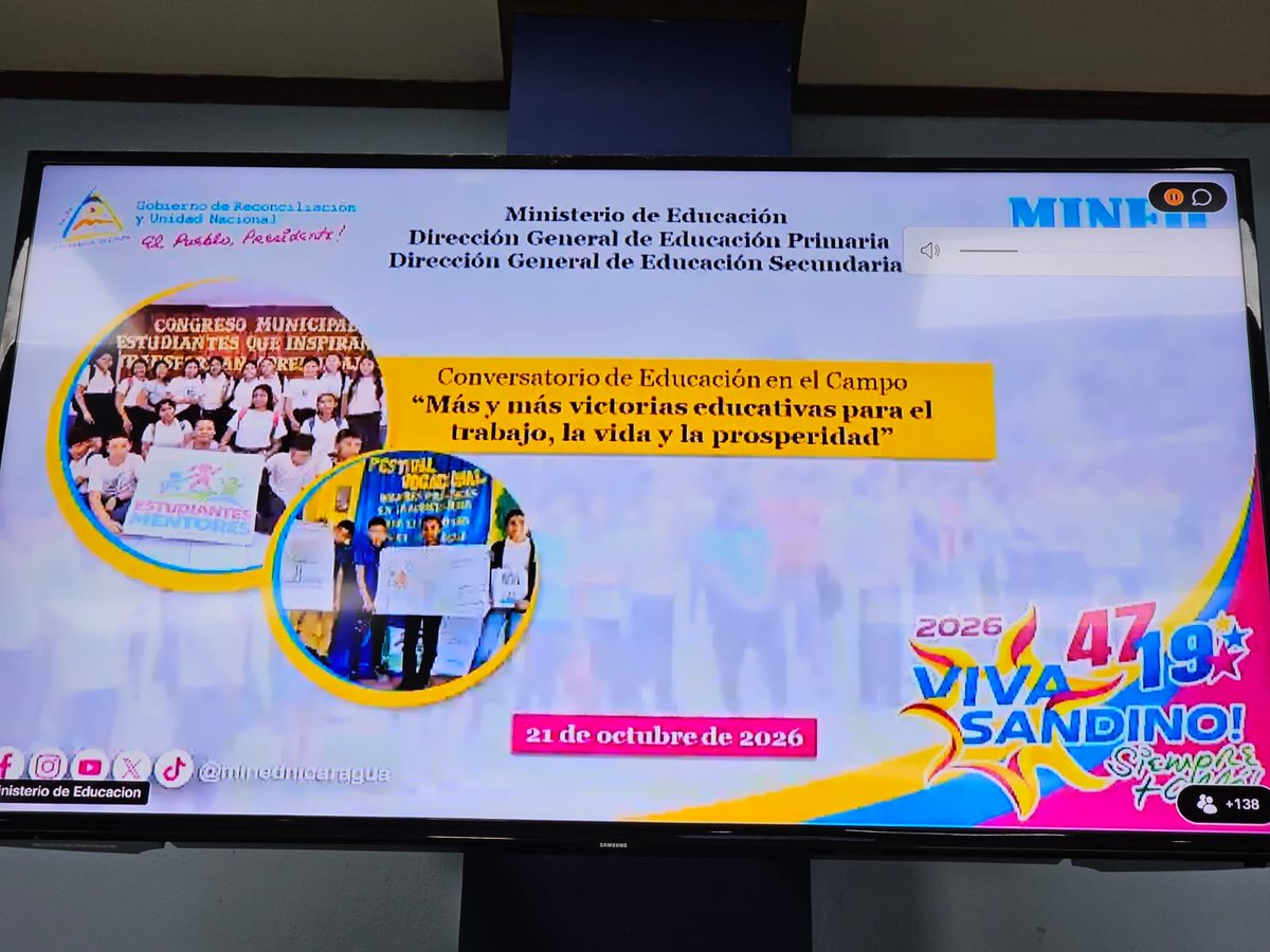 CanDigital2's tweet photo. El MINED desarrolla un encuentro presencial y virtual para compartir experiencias y avances de la educación primaria y secundaria a distancia en el campo, fortaleciendo las oportunidades y espacios de aprendizaje para las familias de las comunidades rurales de Nicaragua. https://t.co/X8NZn6LKiX