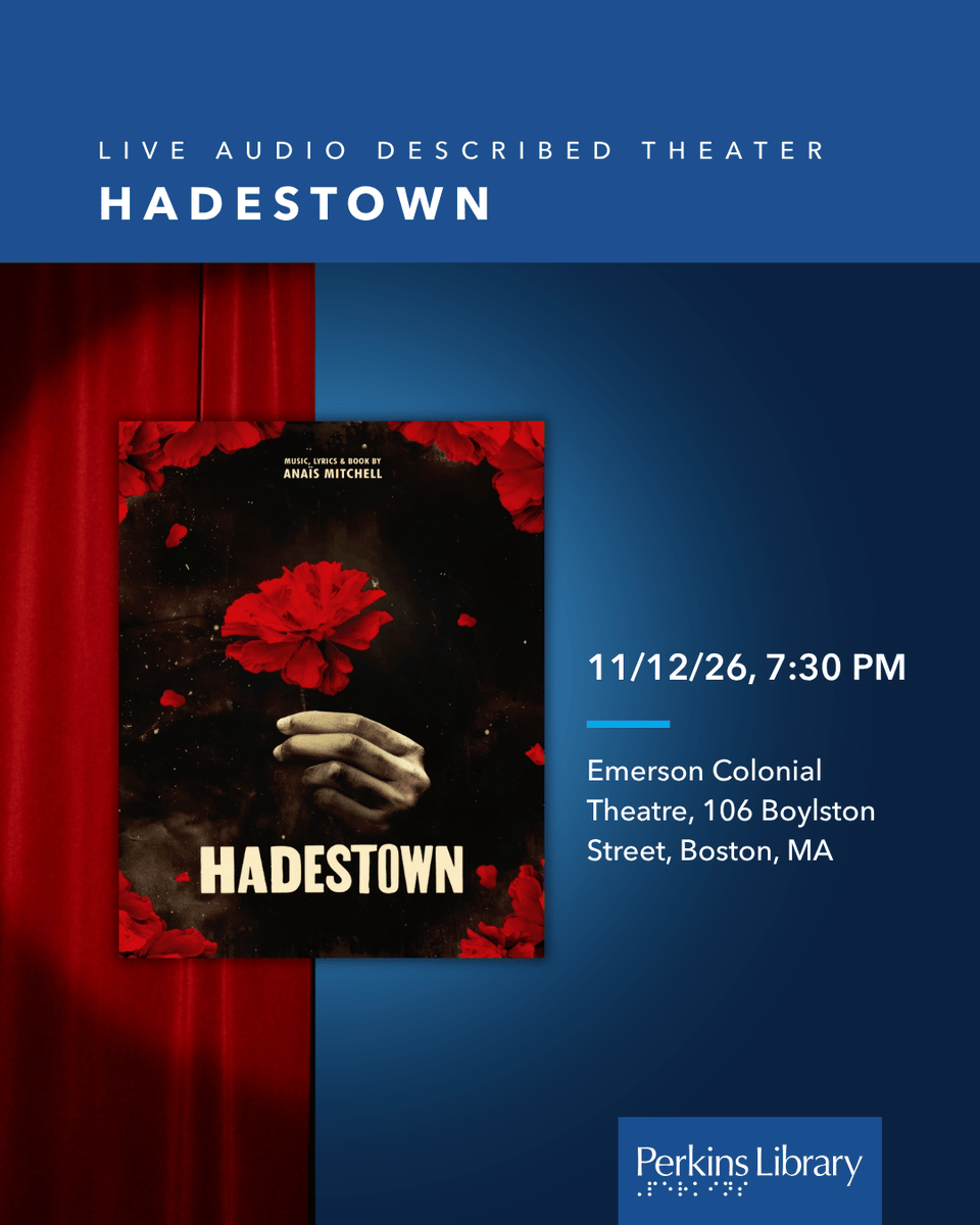 PerkinsLibrary's tweet photo. These select Boston-area performances in November will offer #AudioDescription by a live narrator via headphones! 🎭

Enjoy and check out the full 2026-2027 season schedule: https://t.co/Kb30mtjoG4

 #Accessibility #Theater #Wicked #DirtyDancing https://t.co/pIifKETDYg