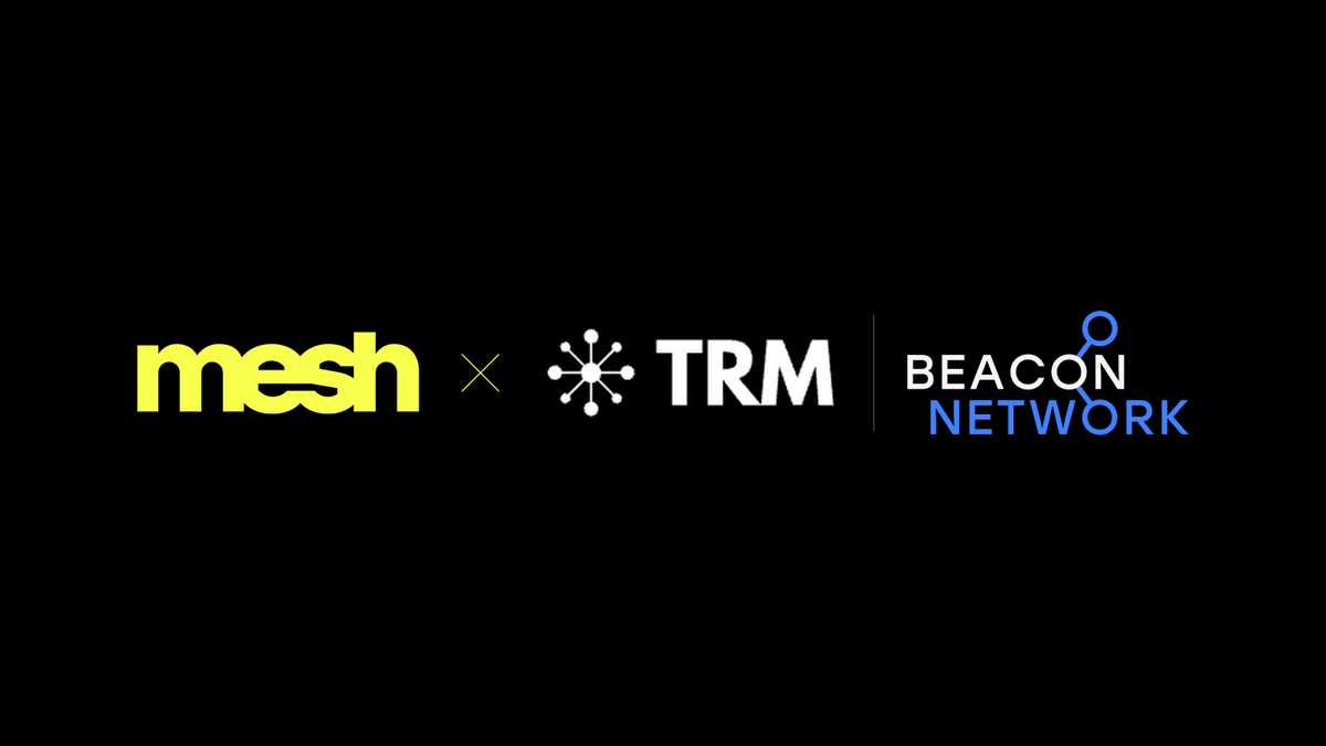 meshpay's tweet photo. Mesh has joined @trmlabs’ Beacon Network, the real-time crypto crime response network 🔒

When investigators flag illicit funds, Beacon traces them onchain and alerts members the moment the funds land. That gives members time to act before the money moves.

It’s a live intelligence layer on top of the screening already built into Mesh.