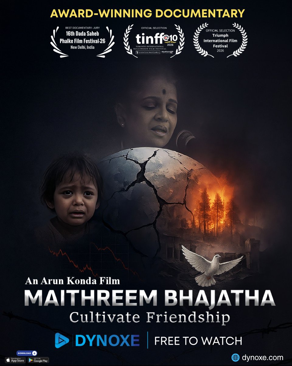 MaithreemB's tweet photo. 🏆 Award-Winning Documentary! 🕊️

🎬 Maithreem Bhajatha – Cultivate Friendship, directed by Arun Konda.

📺 WATCH FREE ON DYNOXE!
🌐 https://t.co/wWjk2YFPbY
#MaithreemBhajatha #CultivateFriendship #Dynoxe #AwardWinningDocumentary #FreeStreaming https://t.co/JgdPgs3oUe
