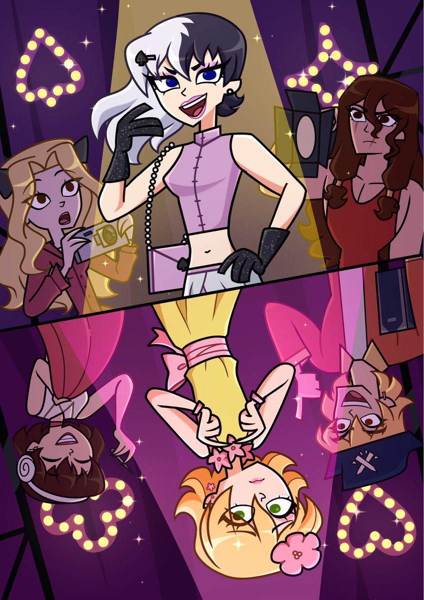 Nari_Kami_cat's tweet photo. Welcome to Xenos elegant drag race✨

Who missed the Dcst x Total drama AU? https://t.co/fpiuBpcnTH