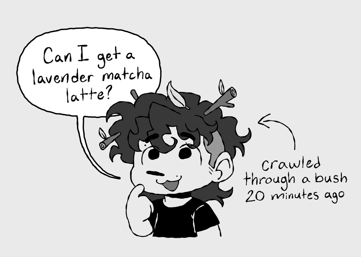vixticant_'s tweet photo. Oblivious to how I looked ordering at the fancy new cafe in town https://t.co/I5gP7X2S6e
