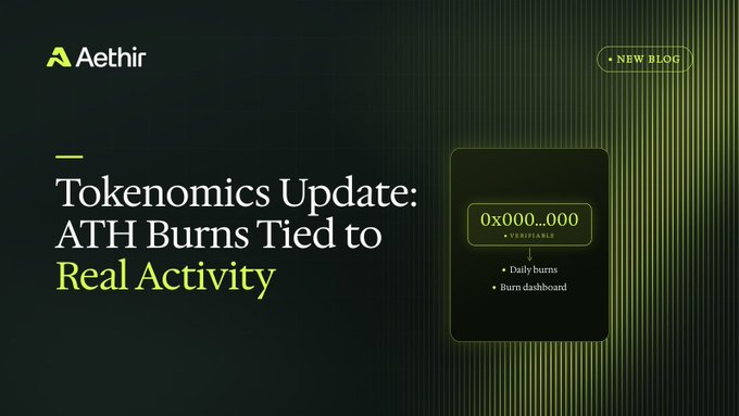 MiCryptoMundo's tweet photo. 🔥 Aethir actualiza los tokenomics de ethereum:0xbe0ed4138121ecfc5c0e56b40517da27e6c5226b 

A partir de noviembre 2026: 

🔹Quemará ATH todos los días con una parte de las network fees (ligado a uso real) 
🔹Los tokens van permanentemente a la dirección dead 
🔹Sustituye la fee fija por una fee flotante (según TWAP del mercado) 
🔹Cuando el mercado baja → fee baja y se quema más 
🔹Protege a los Cloud Hosts (la fee nunca supera sus recompensas) 
🔹Supply total sigue en 42B (solo reduce circulante)

Más actividad real = más deflación.

El tipo de updates que me gustan.