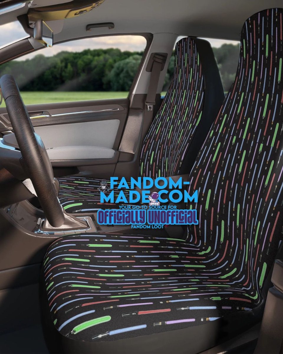 FandomMade's tweet photo. Turn your ride into a galaxy far, far away with these Lightsabers Car Seat Covers! ✨ Find this design and more at https://t.co/mVtKqDg49F!

Embrace your inner Jedi or Sith every time you hit the road.

#starwars #jedi #sithlord #fandomaniacs #fandommade https://t.co/oE2yy97Fky
