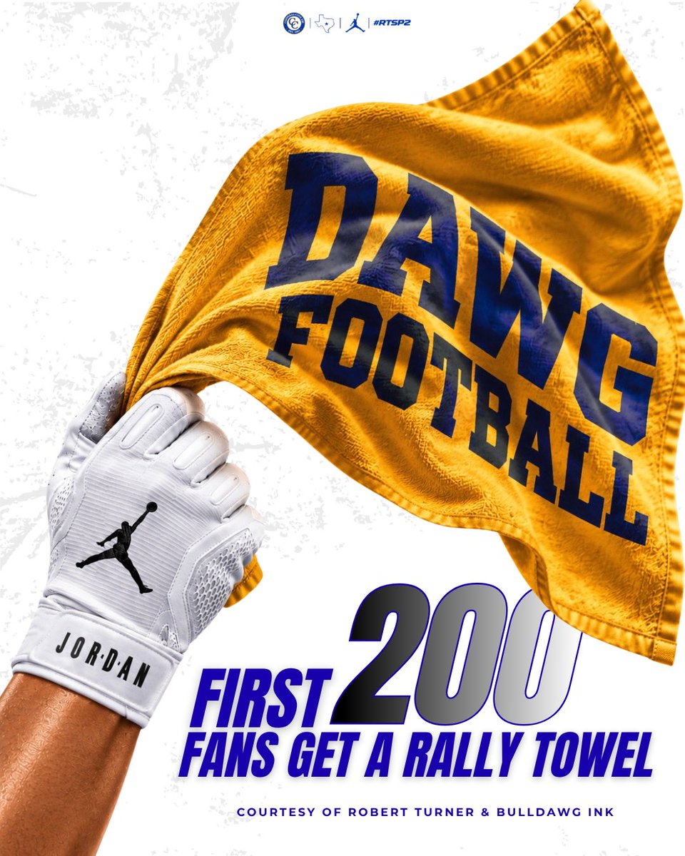 RecruitTheDawgs's tweet photo. YOUTH ATHLETES — THIS NIGHT IS FOR YOU! 

THE FIRST 200 KIDS who arrive wearing their youth jersey or uniform will receive a CUSTOM RALLY TOWEL!

🎟️ FREE ADMISSION for youth wearing their team jersey, cheer uniform, or other youth sports uniform!

GATES OPEN: 5:00 PM
FESTIVITIES: 5:30–6:30 PM

Our CTE programs will be hosting a tailgate featuring:

FREE BBQ for those participating - till supplies last
FREE FACE PAINTING
FREE HAIR TINSEL
FREE RALLY TOWEL
TAILGATE FUN

All you have to do is SHOW UP IN YOUR YOUTH UNIFORM to get in FREE!

Rally towels are limited to the FIRST 200 KIDS IN UNIFORM, so get there early!

GET THERE FAST AND PACK THE STANDS! 

#RTSP2 | #GoDawgs 🐾🐾