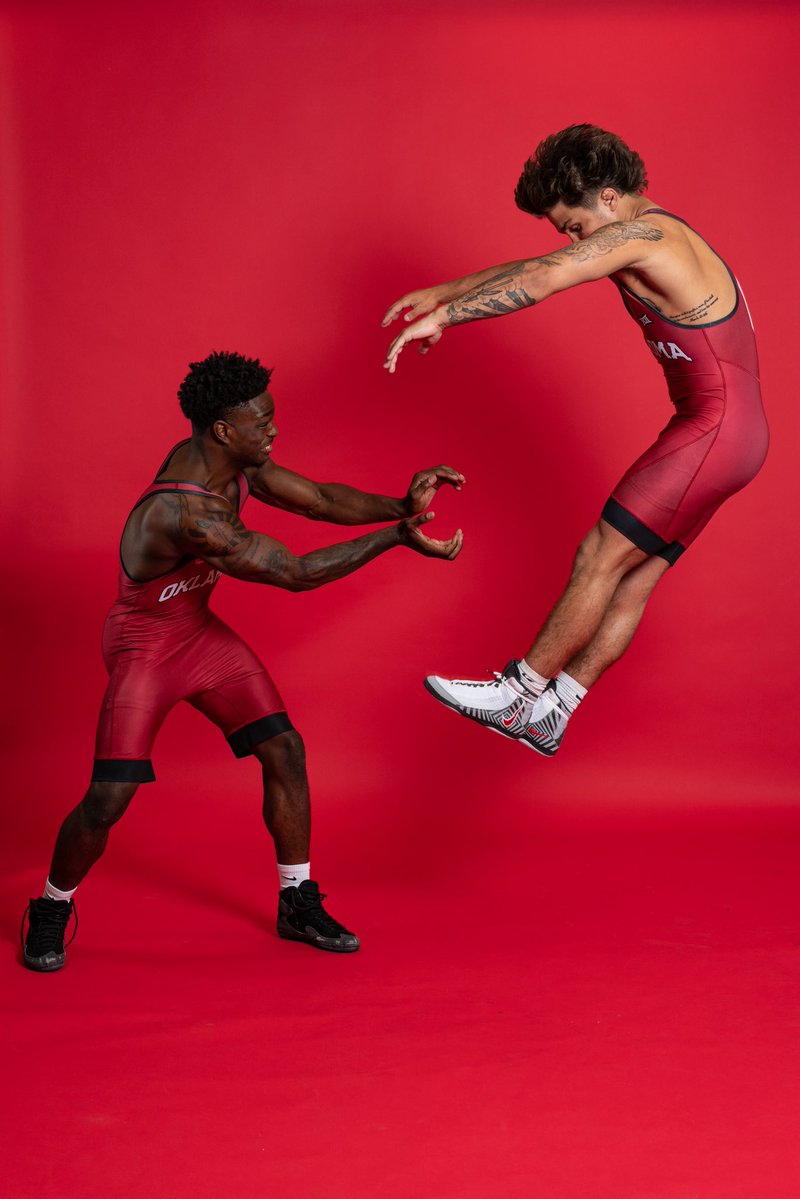 OU_Wrestling's tweet photo. media day poses did not disappoint 🙂‍↕️ https://t.co/GQMWM9Yc3i
