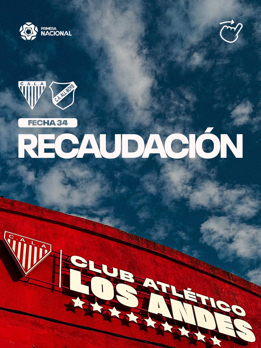 clublosandes's tweet photo. Recaudación | Fecha 34 

Compartimos información detallada sobre los ingresos y egresos del partido frente a All Boys. https://t.co/fWKb6KFLb0