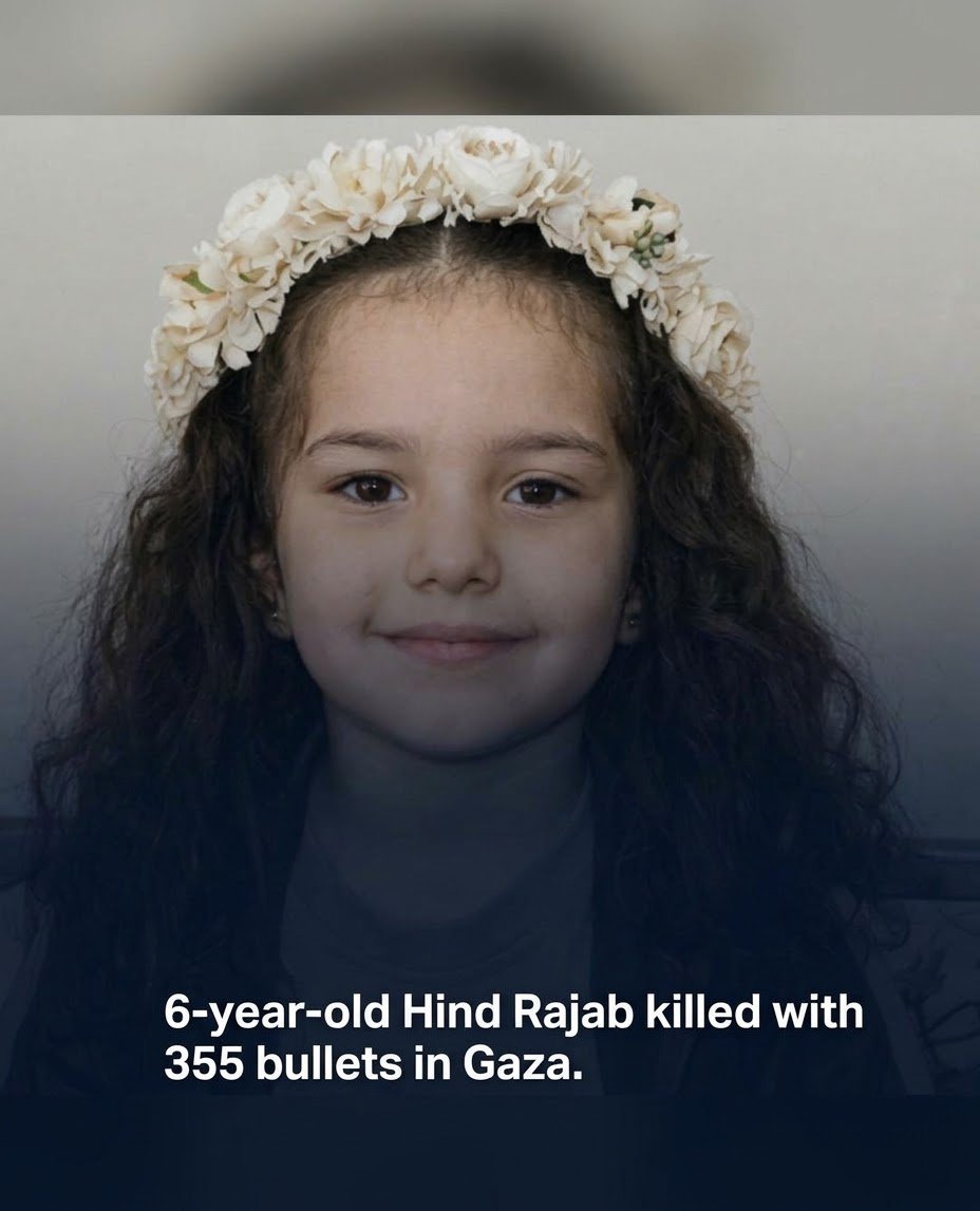 IHYPHH's tweet photo. 🔴 Two years ago, Hind Rajab was murdered by an Israeli soldier, struck by no fewer than 355 bullets. Now, there are calls for the arrest of the commander who gave the order for this act: Sean Glass. 
You all bear some responsibility for those 355 bullets. Boycott, condemn, speak out—do not remain silent. If you stay silent, I swear by God that He will hold you to account in the most severe way. Do not forget—under no circumstances should you forget. If this is forgotten today, the same thing will happen to you tomorrow.