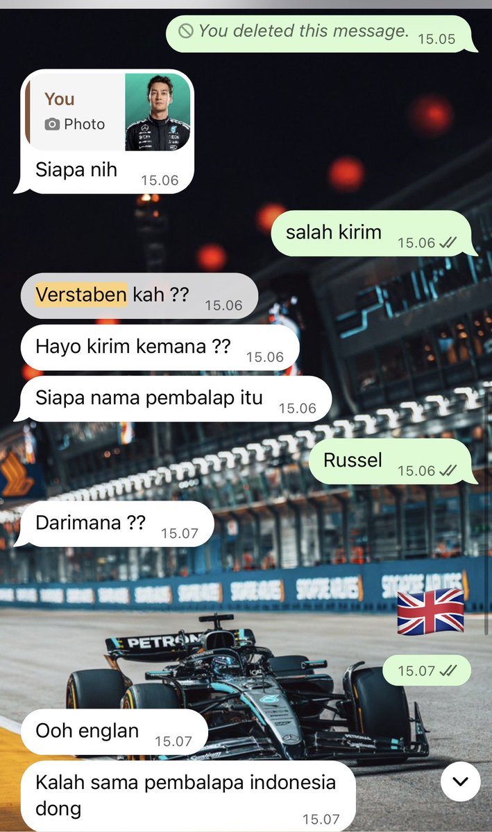 norrussellmp3's tweet photo. pov chat an sama bokap lo yang taunya cuma f1 jaman 2000an https://t.co/bOkJ9L20Jj