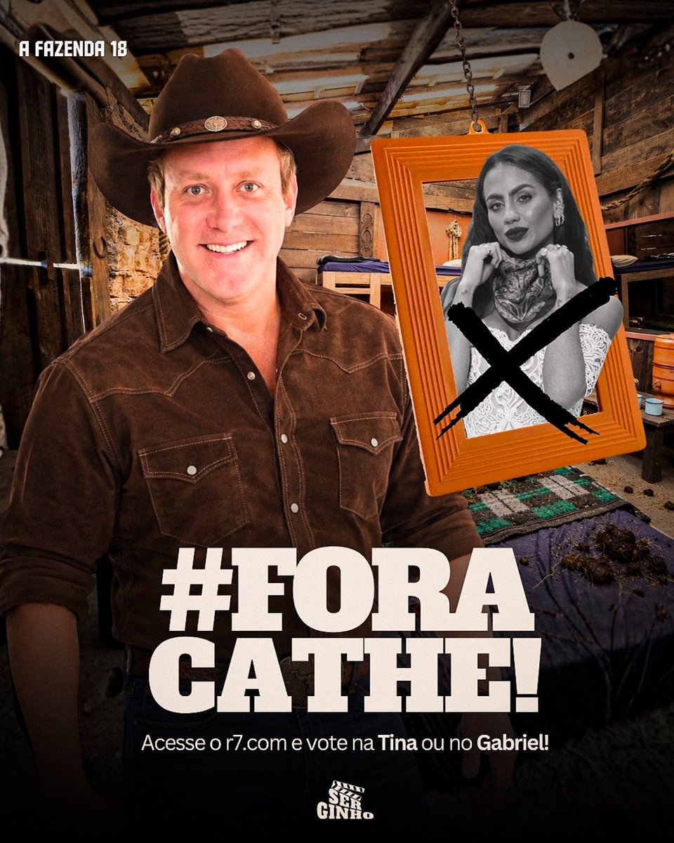 euserginho_'s tweet photo. POSICIONAMENTO OFICIAL! Vamos de #ForaCathe com força total nesta #RoçaAFazenda! Contamos com vocês para concentrar os votos nos outros dois roceiros. Estão prontos? 💪🏼❌ #TeamSerginho #ProvaDoFazendeiro https://t.co/g8W3u3WVb3