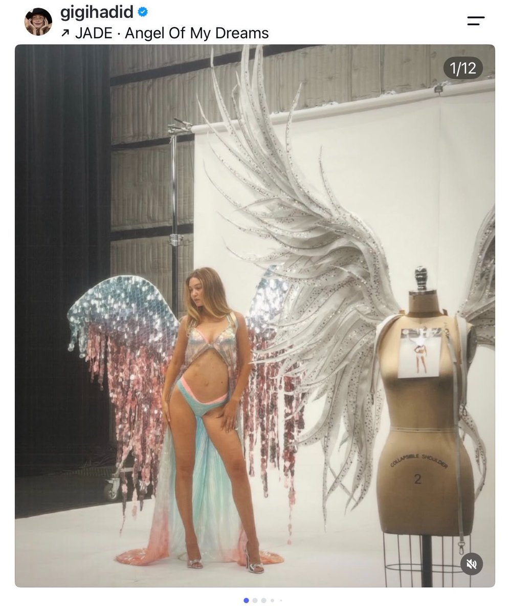 infojadebr's tweet photo. Gigi Hadid foi a última Angel a postar o áudio de Angel Of My Dreams 🤍🪽 https://t.co/RtGiCuYzp4