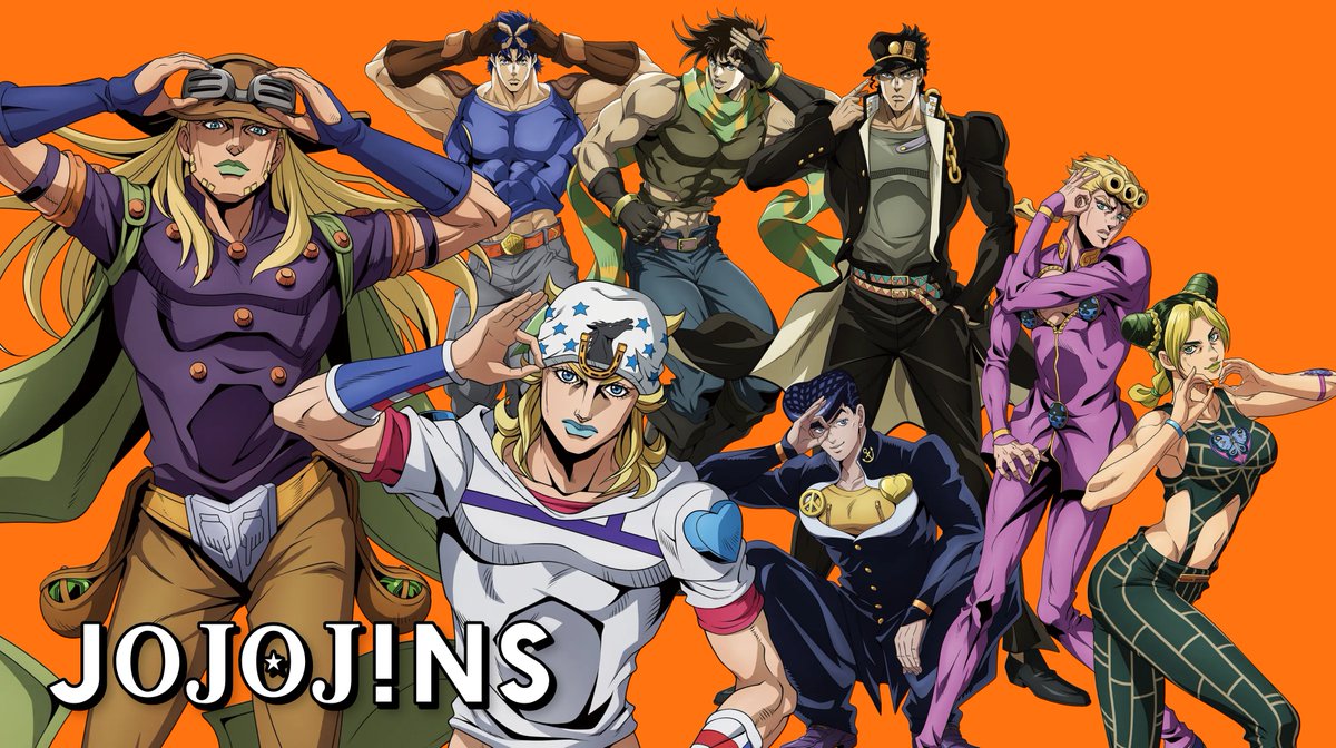 jojo_wiki's tweet photo. JINS x JoJo's Bizarre Adventure Eyewear Collection "JOJOJINS" launches on October 29 in Japan. New key visual of the JoJos and Gyro. https://t.co/gRBydWFkxA