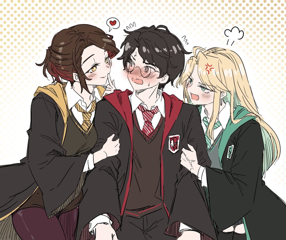 Sesield's tweet photo. I changed Cedric’s hairstyle because people kept mistaking her for Hermione. https://t.co/BkoklO0JVq