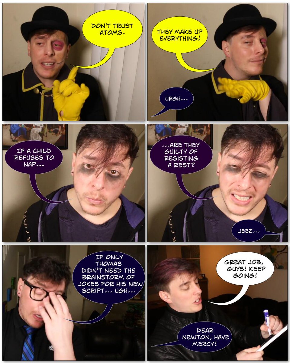 manbemel's tweet photo. All Dad Jokes. Original writing featuring dad jokes. 
#thomassanders #sanderssides #sanderssidesincorrectquote #sanderssidesphotocomic #remussanders #romansanders #logansanders #pattonsanders #janussanders #virgilsanders #characterthomassanders https://t.co/aNJCcE6eDt