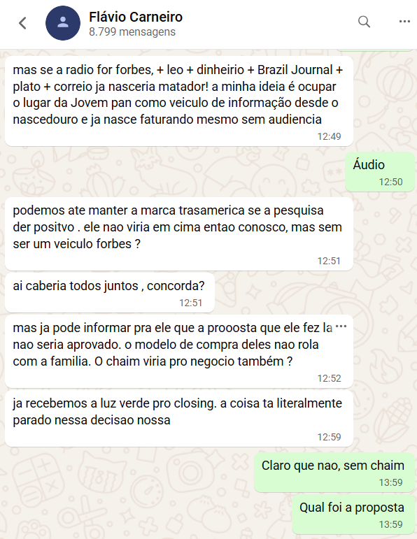 1uc4s_m1theus's tweet photo. 🚨 BOMBA / ATUALIZAÇÃO no MasterWhatsMais de 8 mil mensagens exclusivas. 

Flavio Carneiro recebendo ordem: “Pode derrubar essa pra mim agora?” (matéria do ataque de R$ 26 mi na Fictor).
 
Tirou do ar, apagou do banco de dados e ainda falou “agora até quem viu não vê mais”.

Léo Dias com folha atrasada e distrato parado. Flavio propõe vender pedaço pro Huck ou Renato (Viva Sorte). Vorcaro: “Pirou. Gastei uma grana pra comprar.”

 Fórum Jurídico em Londres (2024): Master custeou a maior parte, Vorcaro ancorou o painel com Tony Blair. 
Depois Gilmar Mendes, Dias Toffoli e Paulo Gonet emendaram em Madri. Vorcaro: “Me colocar como se eu tivesse patrocinando Madrid”.Citações internacionais, ministros do STF, controle de mídia, jatos e influência cruzada.

O Modus Operandi Informacional do vorcaro exposto.

Que Deus tenha piedade da nossa nação. 

https://t.co/JSHYn9jSQn