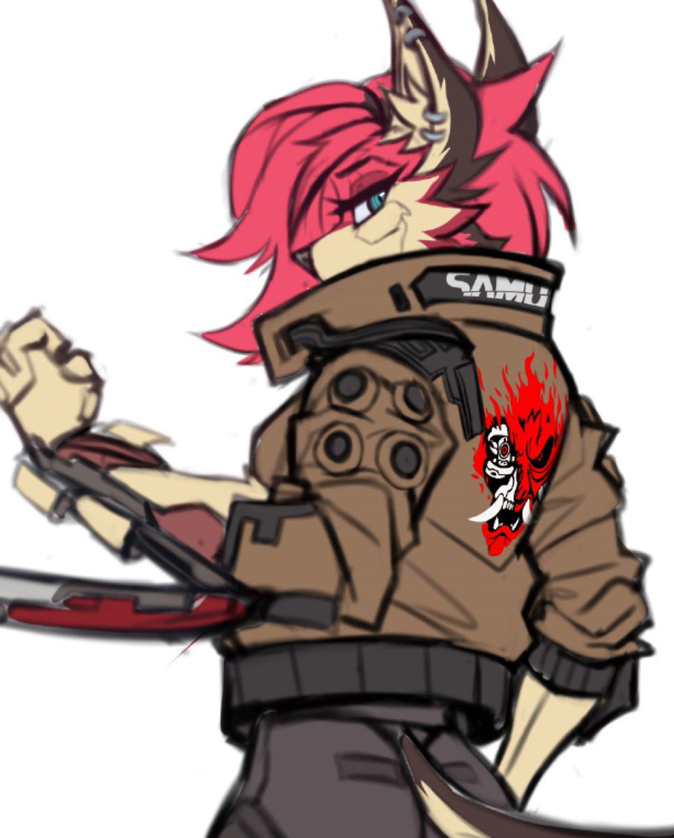 VTheSolo's tweet photo. “Cybernetics? Implants?”

She pointed to her arm, that witch opened up and exposed a long blade before retracting

“Your not from night city are you?” https://t.co/1MIFYvrj4l