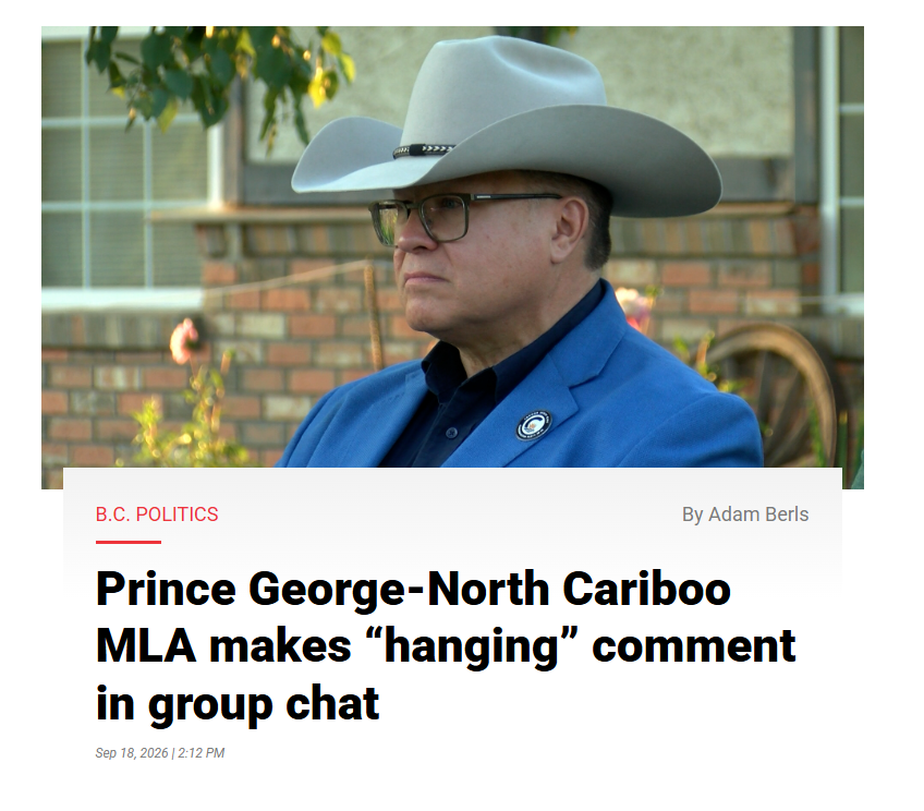 YourAnonCentral's tweet photo. BC Conservative Sheldon Clare claimed residential schools created “opportunities” for Indigenous children and challenged the Truth and Reconciliation Commission’s findings.

In September, he wrote that “there’s a good number that need hanging” in a group chat. #bcpoli #cdnpoli https://t.co/cHtdE0pmLA