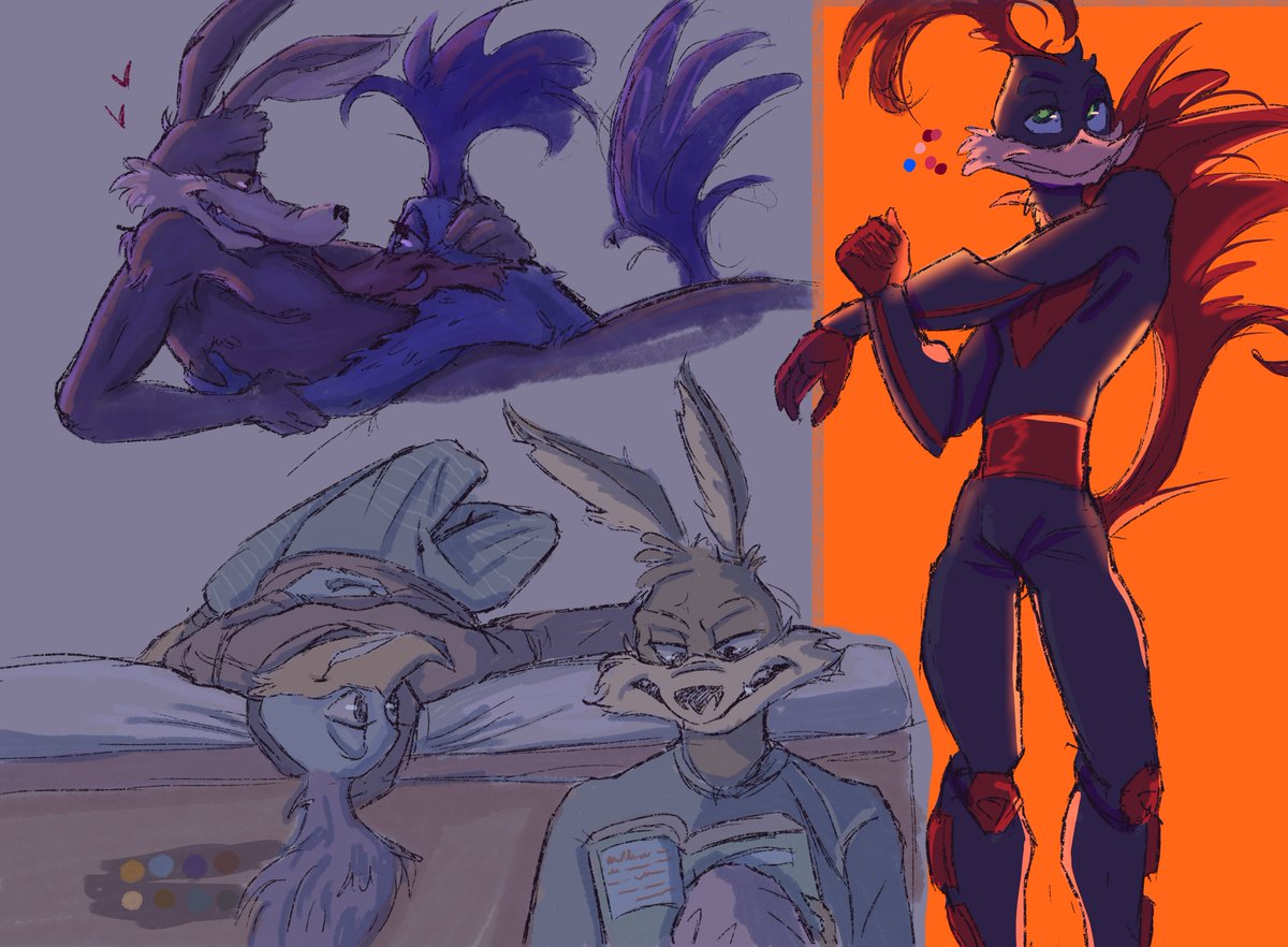 SBrcinna's tweet photo. Apologies for the HORRIBLE coloring, but university is eating me alive. Anyway, here are Tech and Rev. I might end up making more terrible drawings of them.
#techrev #revtech #loonatics https://t.co/DCS7m51ffv