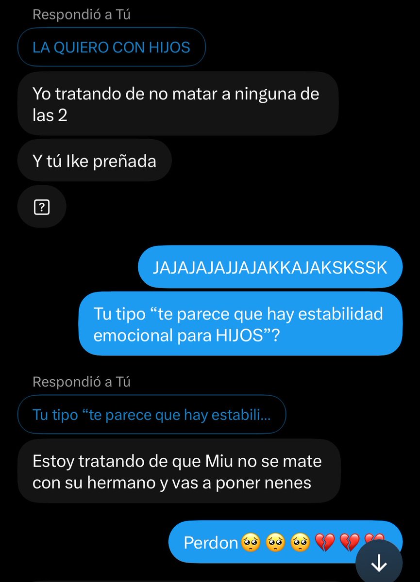 dannsdream's tweet photo. Le pedí un fic donde Miu esté embarazada y con lo que me sale, mis amiguis apagan mi brillo y mis ilusiones😭 @Rephabit okay https://t.co/uDy3DyVyWj