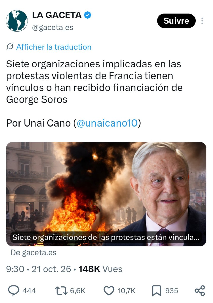 marseille_jeff's tweet photo. Ce que je dis depuis le début: le 17 Octobre est une opération ficelée par Soros et ses organisations terroristes. Les globalistes se servent de l'islamo-communisme pour semer le chaos en Europe. Macron complice, coupable de haute trahison. Arrêter Soros et casser ces factions.⤵️ https://t.co/IEeVldIQRJ