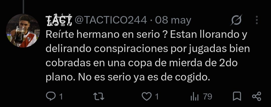 TACTICO244's tweet photo. @williammgg07 Literalmente tomas como ejemplo a frabigol que usa el bait para hacer enojar a los hinchas de boca. Ninguna persona con 2 dedos de frente festejo jugar la sudamericana. https://t.co/VQmnjZ7fQQ