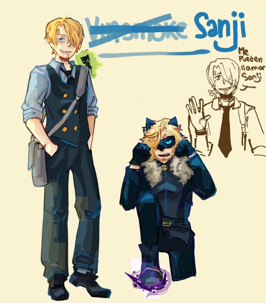 WhereIsFlow3rs's tweet photo. #MIRACULOUS X #ONEPIECE AU
Thanks for the idea for: @Kattsuor_  Obrigadoo

Planeo hacer de esto un cómic con bastantes divergencias de Miraculous y con #Sanzo / #Zosan incluido! 

Por ahora estos serian los diseños e info de nuestros protagonistas :b
(Espero q esto no fracase 🥀) https://t.co/ovXBtxCya1