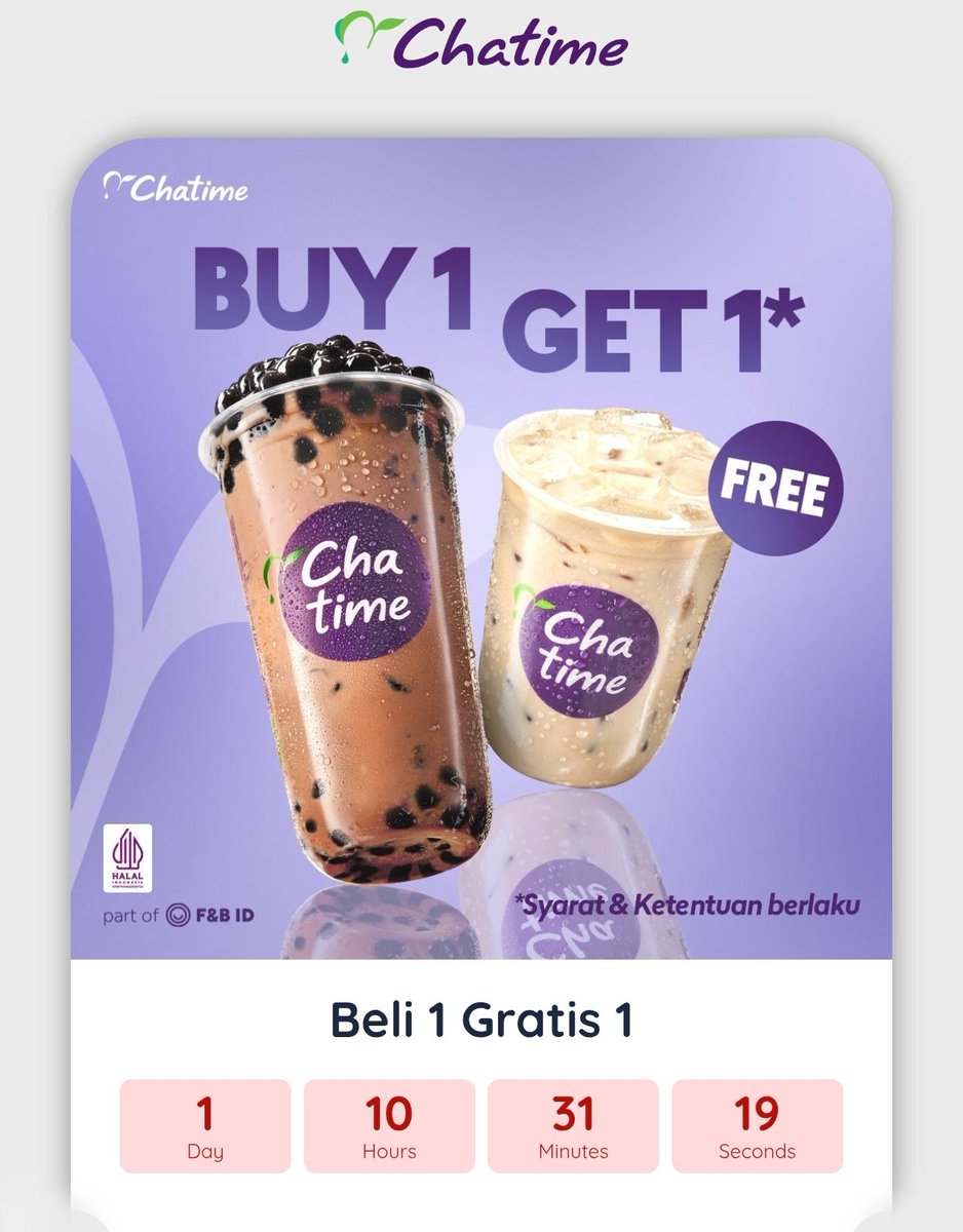 kimmyexp's tweet photo. Chatime Beli 1 gratis 1 All varian

📍khusus user Telkomsel
🗓️berlaku hari ini &amp; besok

ambil kuponnya 👇🏻
https://t.co/n8tTUpCwlL

tips lebih cuan:
payment pake Superbank Diskon 50% 15RB 🤤✅ minta edc BCA/mandiri https://t.co/8s0d2tTW40