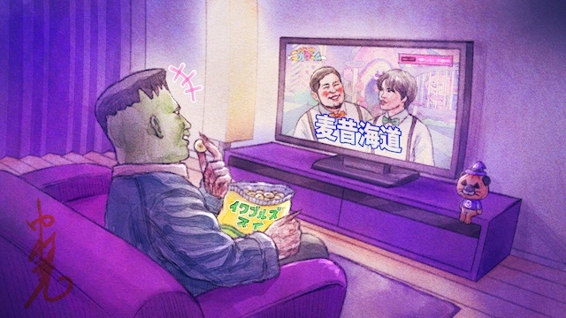SatoruNakamuLab's tweet photo. 昨晩の　#ニカゲーム　ゾンビ語完結編で担当させて頂いたイラスト。最近のバラエティ事情が分かってるゾンビ。
ありがとうございました📺 https://t.co/xpMSM4rkRa