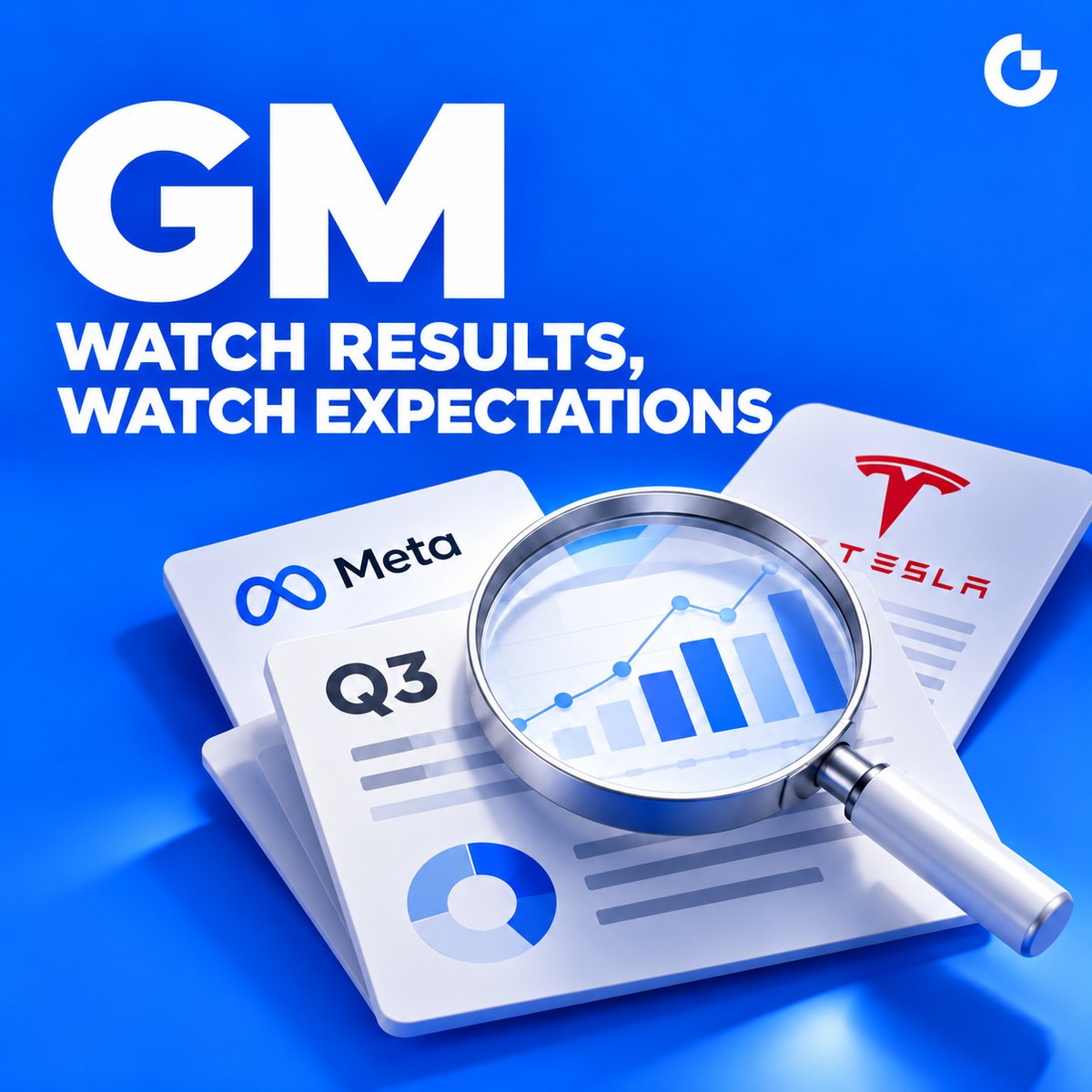 GateSquare_EN's tweet photo. ☀️ GM. Earnings unboxed—time for a closer look. 🔍
💻 Meta: Q3 revenue up 26% YoY.
🚗 Tesla: Q3 GAAP net income down 43% YoY.
Revenue growth, profitability, or guidance—what matters most to you?

Have the results changed your trading plan?
No full research report needed. Pick one detail that stands out and share your reasoning.

🎁 Share your earnings take or trade recap on Gate Square. Post to claim a red packet, with bigger bonus red packets dropping at random.
👇 Share your take:
https://t.co/m4wPSEO9hC