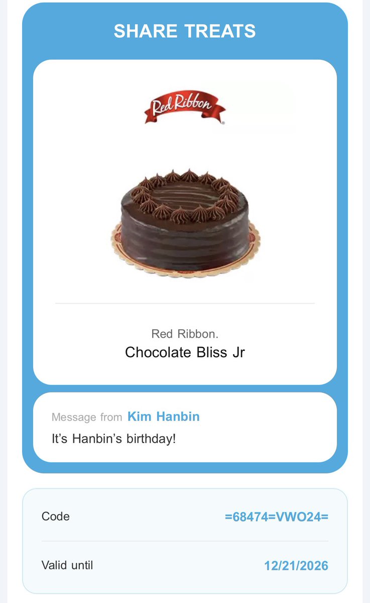 CharismaBIph's tweet photo. It’s Hanbin’s birthday! 🩷🎂

A little treat for our fellow ID! 🎁 

Just show the code in the pictures at the store to claim yours. Enjoy! 🥰

Happy Birthday Kim Hanbin
#BI30ANDBEYOND #30살_비아이 #비아이 https://t.co/soKfXKiMnf