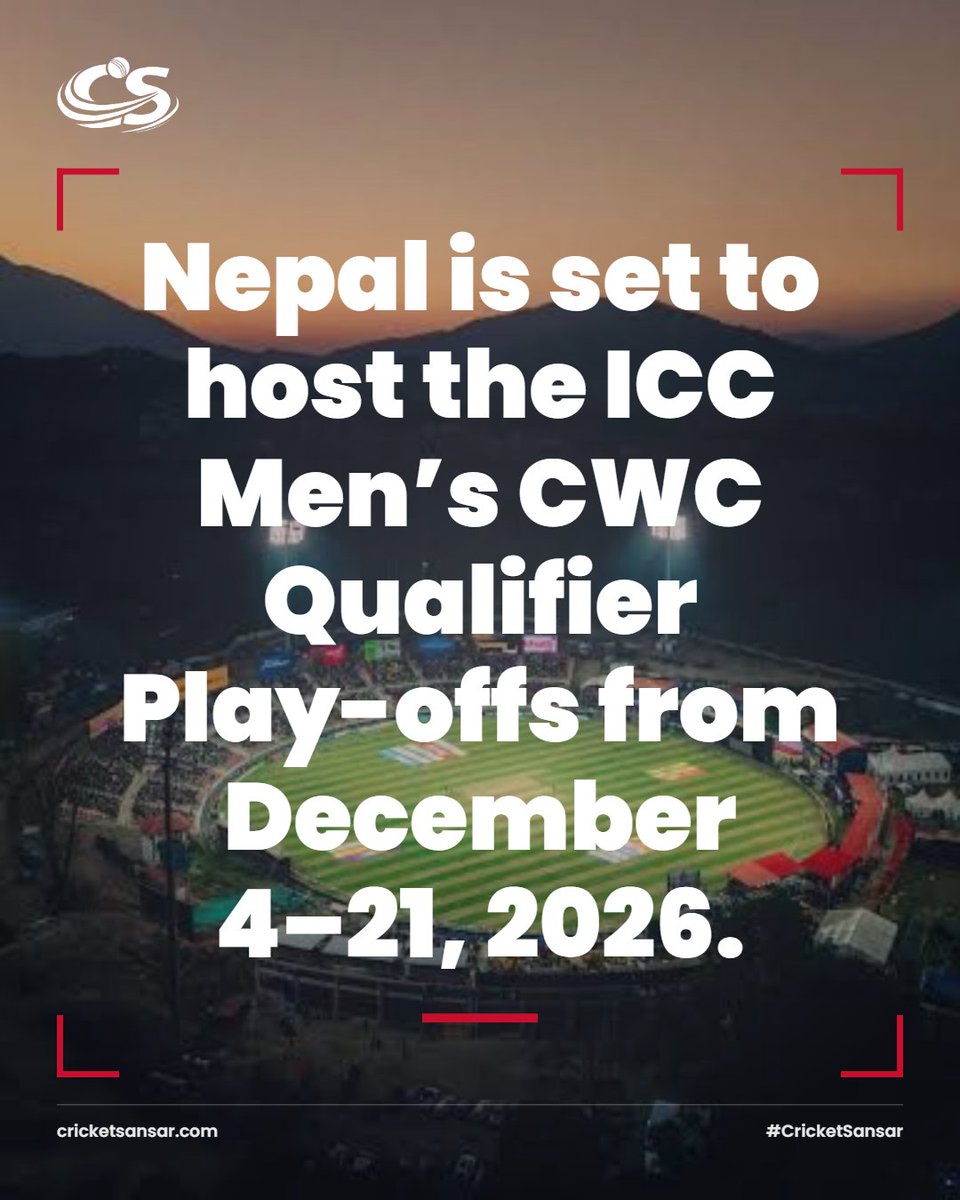 mudvari25's tweet photo. Also, CAN will introduce a new schedule for India A tour of Nepal, as date clashes between these two series.
#RoadToWorldCup #NepalCricket #CWCQualifier https://t.co/oHCyrVIbhj