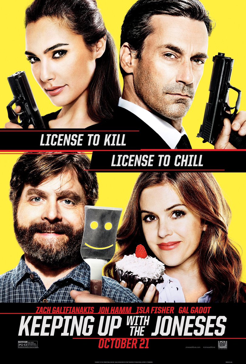 FilmNewsNos's tweet photo. 🎬MOVIE HISTORY: 10 years ago today, October 21, 2016, the movie ‘Keeping Up with the Joneses’ opened in theaters!
#ZachGalifianakis #IslaFisher @GalGadot #JonHamm #MattWalsh #MaribethMonroe @pattonoswalt #KevinDunn #JonaXiao @bobbyleelive #GregMottola https://t.co/skTcIap7iO