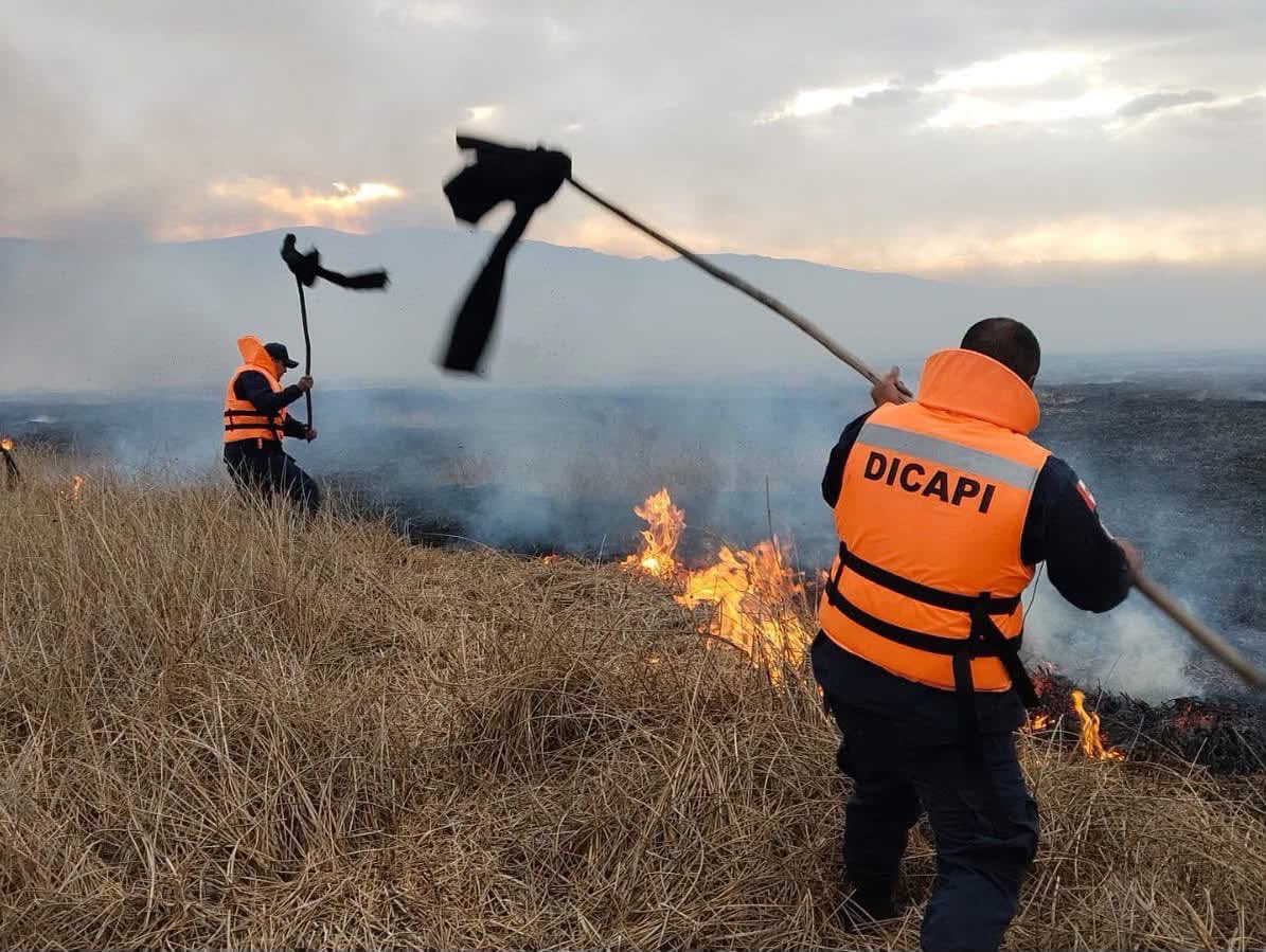 RuthLuqueIbarra's tweet photo. 🚨 ¡Urgente! Incendios amenazan a las comunidades y ecosistemas del lago Titicaca.

Hoy se registró un incendio de grandes proporciones en Uros Chulluni, Puno, que se reactivó durante la tarde. La intervención de DICAPI y la Marina de Guerra, contribuyeron en parte a contener el fuego y evitar que alcanzara las islas de los Uros. Sin embargo, el riesgo persiste.

Esta emergencia se suma a los incendios del 12 de octubre en Capano, Yapura, Llachón y Uros Titino. Según reportes de organizaciones locales, unas 700 hectáreas han sido afectadas, 36 familias resultaron damnificadas y alrededor de 50 cabañas fueron destruidas. Los daños a los totorales y la fauna silvestre son graves. 

¡No podemos permitir que el lago Titicaca siga ardiendo ante la falta de prevención! Solicito al Gobierno Regional de Puno y a las autoridades competentes @MindefPeru @MinamPeru @COENPeru mantener la vigilancia para evitar nuevos focos, atender a las familias damnificadas y ejecutar acciones urgentes de recuperación de los totorales y ecosistemas afectados.

Proteger el Titicaca es proteger la vida, la cultura y el territorio de nuestros pueblos.