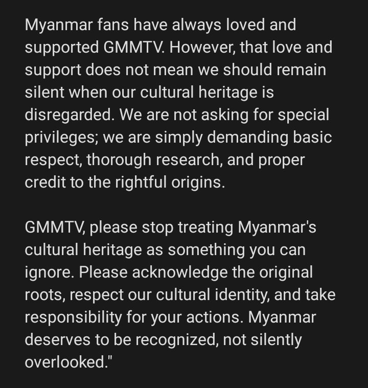 BornForLovingTu's tweet photo. Please have respect for our culture 

GMMTV ACCOUNTABILITY

#RespectMyanmarCulture
#CreditOurHeritage https://t.co/XDnm3vky8E