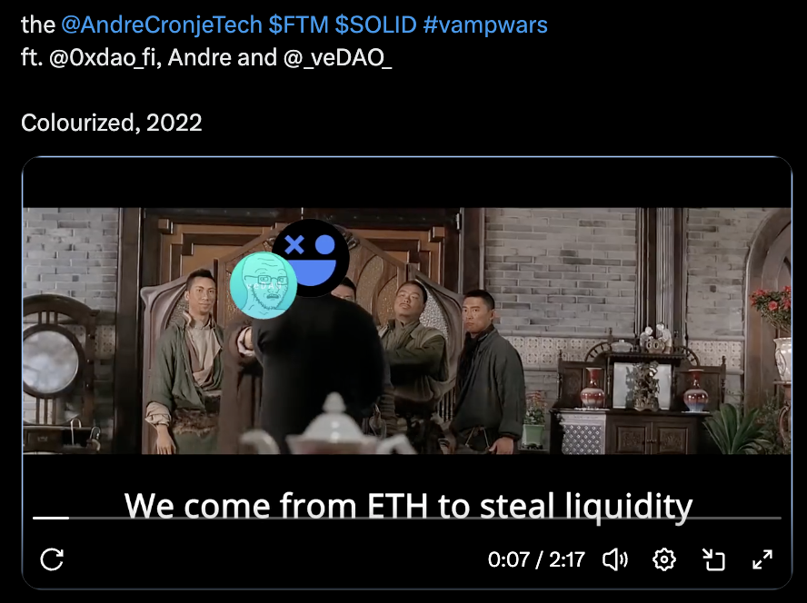 jack_anorak's tweet photo. bit of lore: when as a bit of an experiment we started veDAO in Jan 2022 and raised $2B+ in a couple of days to get a chunk of Solidly's veNFT value, devs on Fantom, Solidly's home blockchain, were pissed. They saw us as being set to get something they believed they'd been promised. Who were these unknowns who were somehow taking up the market?

Fantom devs waged total war. they spun up all these wild theories about how we were mercenaries sent to plunder Fantom and take everything we'd earned back to Ethereum. We had mystery whale backers, they said. They actually called us colonizers. Colonizers! they spun up a rival org called 0xDAO to try to destroy us. they sought all sorts of angles to try to malign and ridicule us on the way. it was kind of mystifying, all the hate we got, even as we did everything the right way. as someone who'd been a builder for all of like five days and had virtually no public face, i was totally unprepared.

what happened in the next three months would fill a few books but needless to say, we're still here. veDAO spawned Velodrome, which spawned Aerodrome and now Aero

and almost half a decade later, we're finally going to do it

we brought the bag back to Ethereum

eat shit oxdao