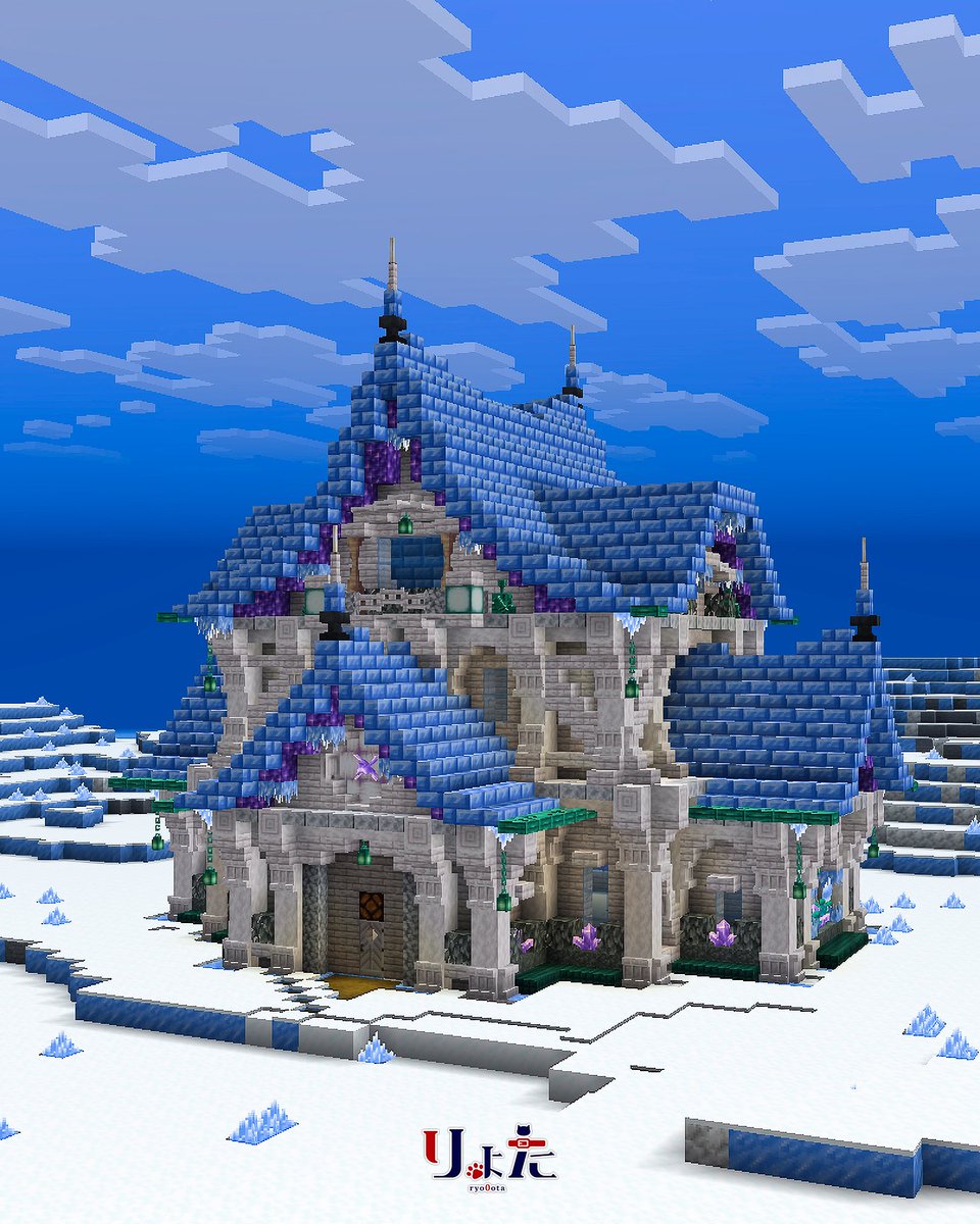 ryo0ota_Pi's tweet photo. 氷ブロックを使ったお家を試作してみました🧊

#Minecraft
#Minecraftbuilds https://t.co/QiEkoxddjX