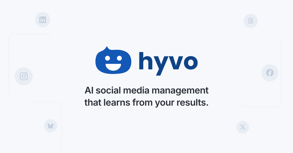 subarna253's tweet photo. @Joi2James What if one AI could handle your social media?

Meet Hyvo, https://t.co/BMIFHNIaqi

Public launch: December 1, 2026 https://t.co/fO443wUCx3