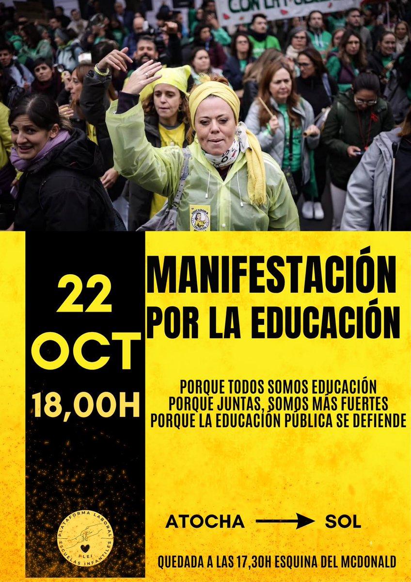 CNTAranjuez's tweet photo. Dignidad para las Educadoras ✊🏼 https://t.co/OJhOaxkWoZ