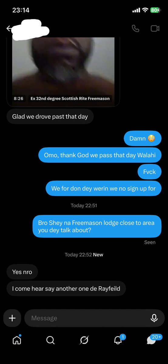 ComputerrWizard's tweet photo. @Nail3r_ @_Boblong Well, this is the DM between me and the guy. I have a friend whose dad is a mason and I was begging him since 2017 to plug me and he refused then I met this guy and we found their lodge. https://t.co/95AIsKXV08