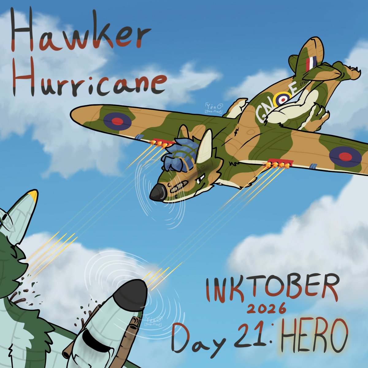 yeno_floof's tweet photo. Day 21: Hero
Three whole weeks done!! woahhh. Also, try to guess the aircraft being shot down >:3
#Inktober #Furry #Furryart #digitalart #airplanedragon #Aeromorph #airplanefurry #aircraftfurry https://t.co/uN2PgWYMe3