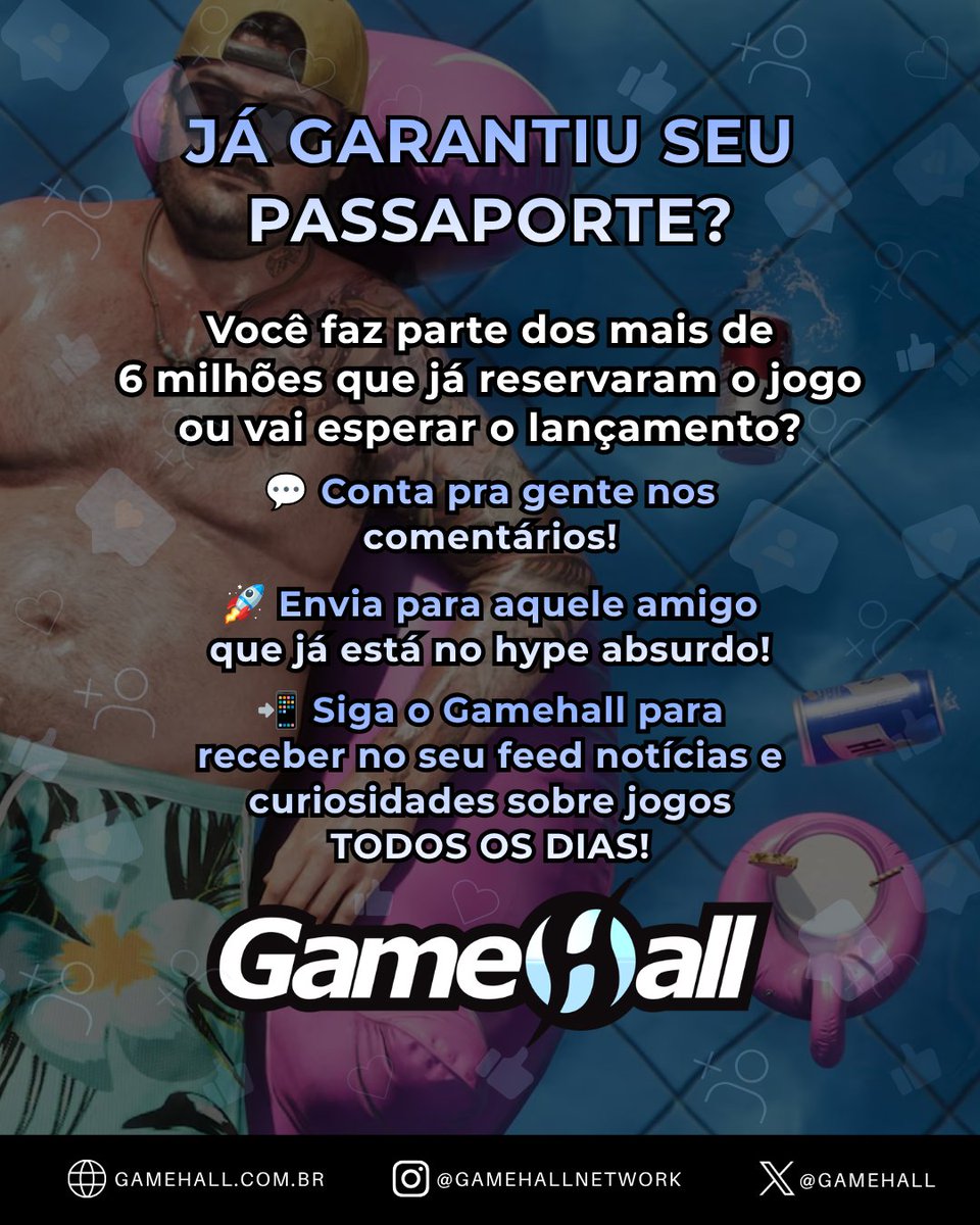 GameHall's tweet photo. JÁ GARANTIU SEU PASSAPORTE? https://t.co/QEL4EtoKA7
