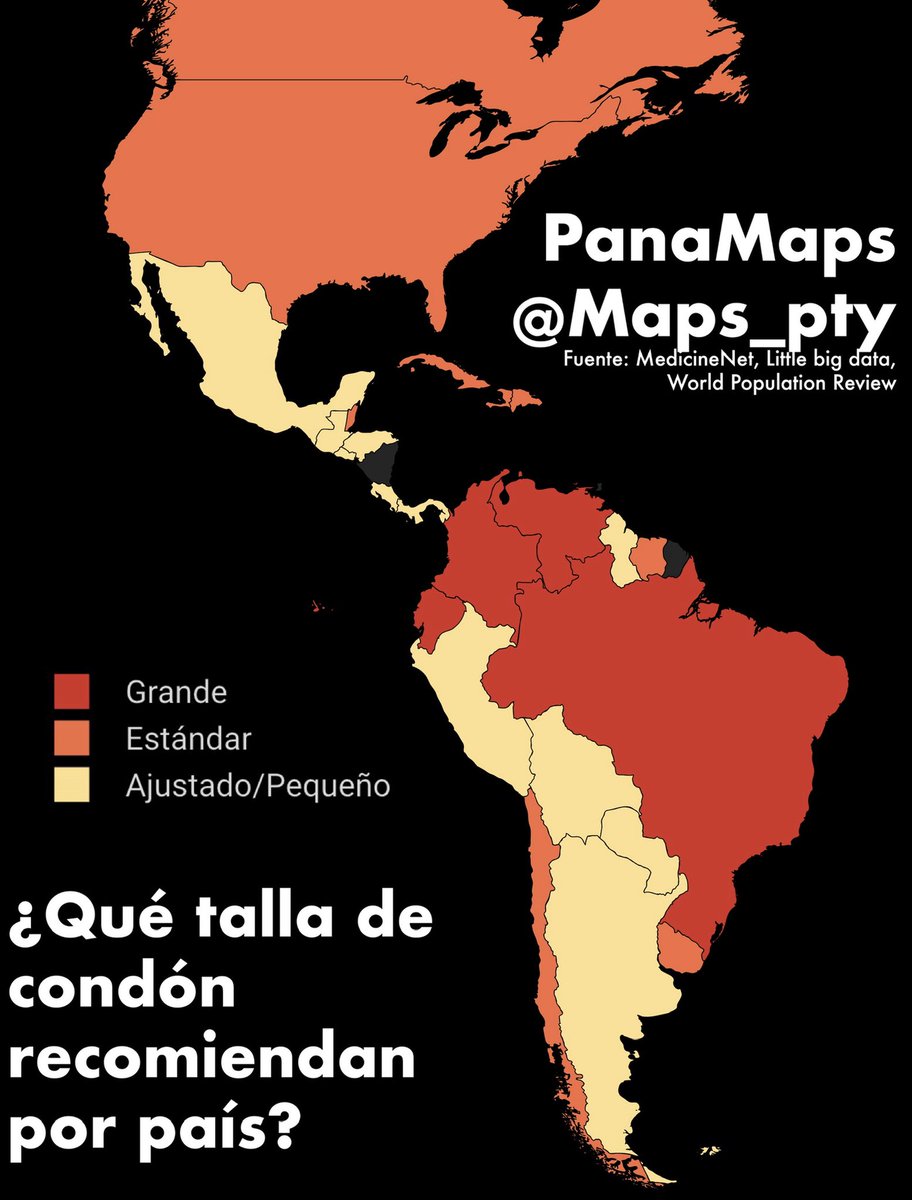 Maps_Pty's tweet photo. ¿Qué talla de condón recomiendan por país? https://t.co/KLbmKBc2fF